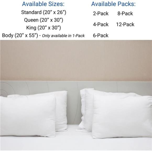 Waterproof Zippered Bed Bug Pillow Protector 4 Pack - Hypoallergenic Pillow - Picture 5 of 6